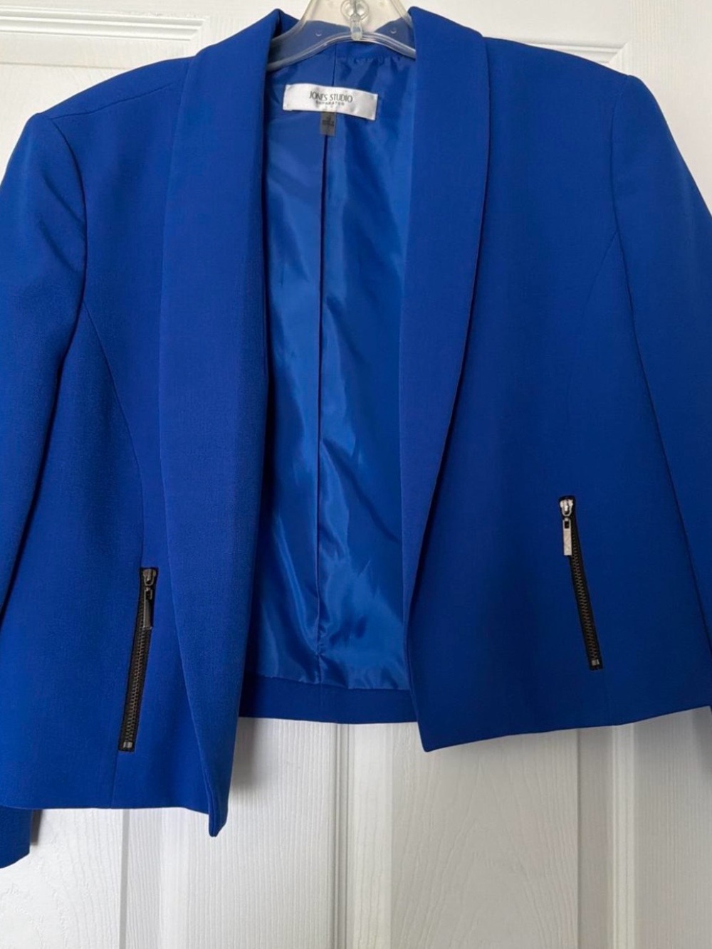 Jones Studio Cobalt Blue Open Front Blazer